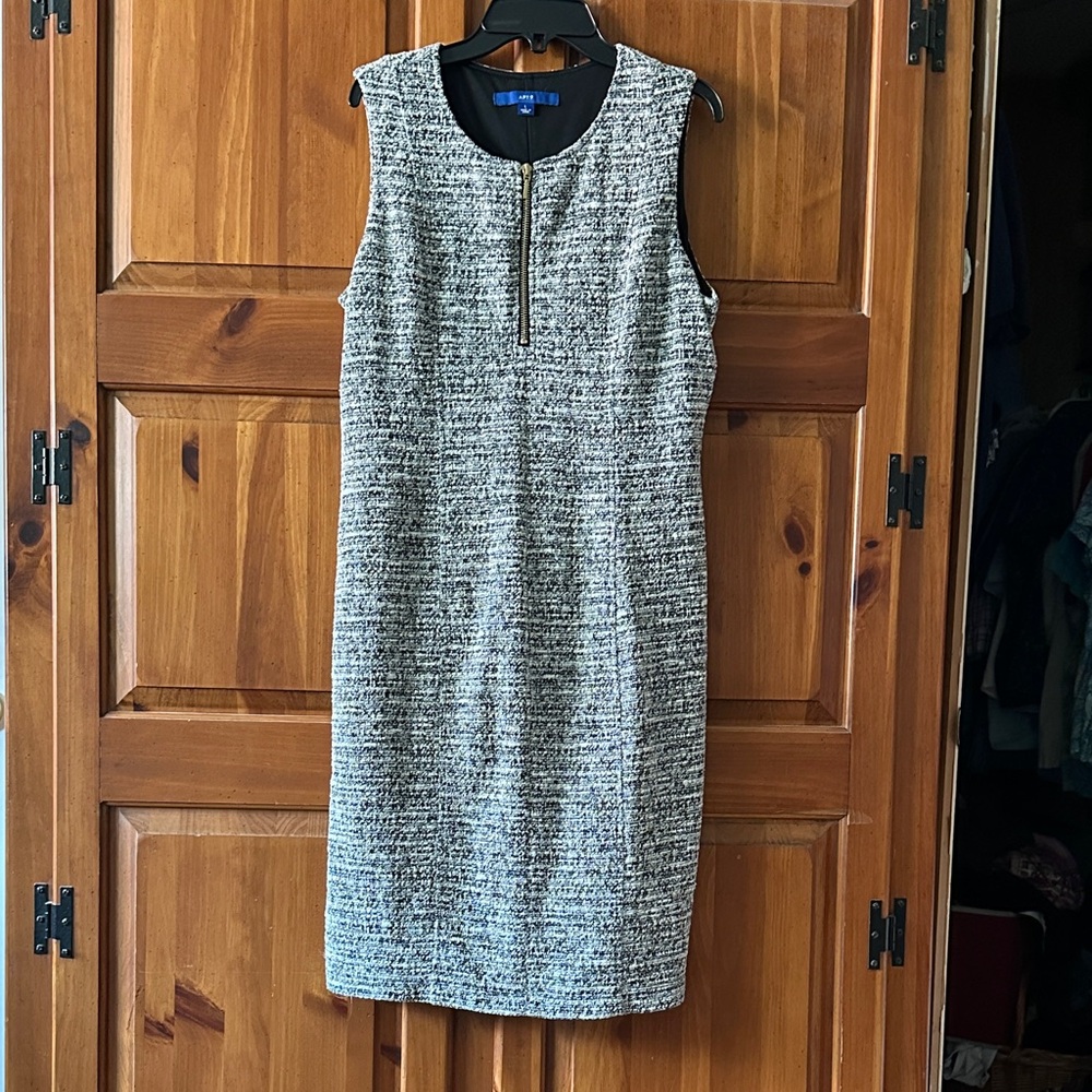 Apt. 9 Black and White textured L Dress